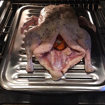 Ready to roast in the oven. Duck is truly easy to prepare and requires no basting. 